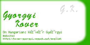 gyorgyi kover business card